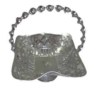 Cesta vintage em prata - Image 2